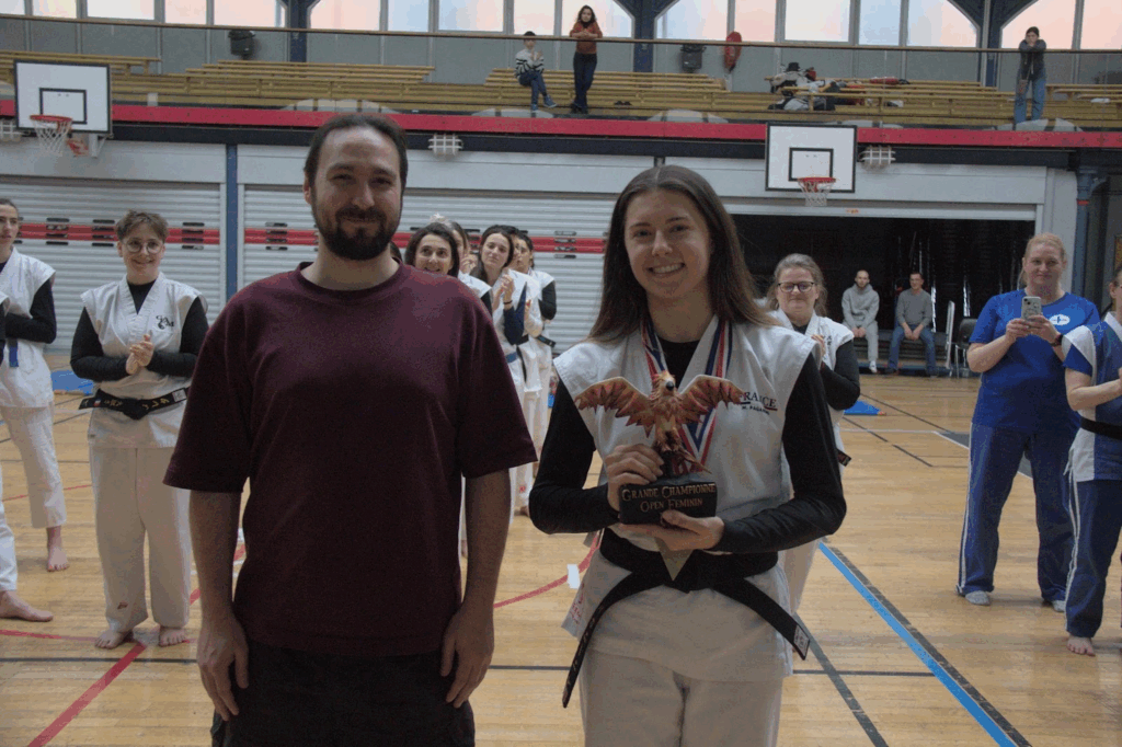 Alessandro Floris, créateur de trophée 2025 et Mathilde Paganini, grande championne du 8ème open